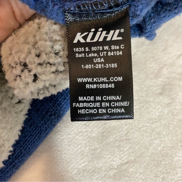 KUHL ALSKA 1/4 ZIP WOMENS Fleece Pullover Blue Jacket - Picture 5 of 9